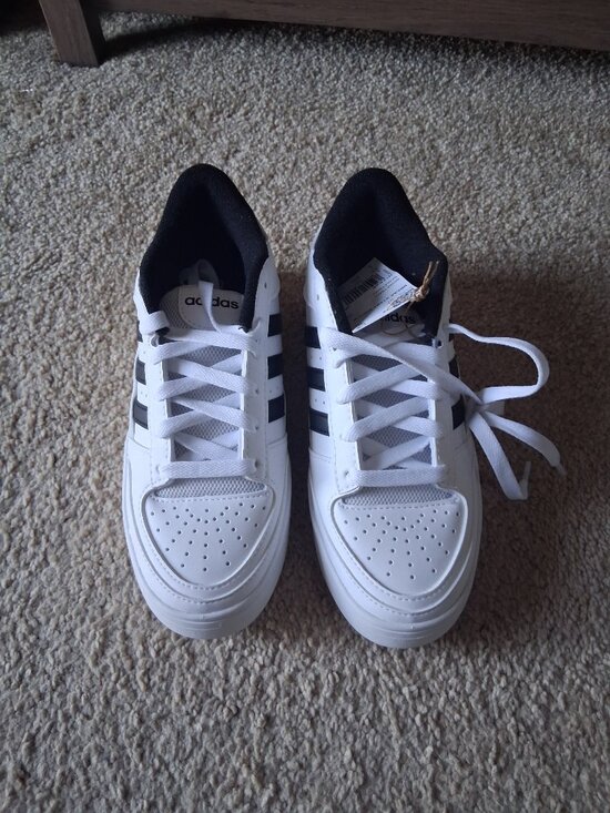 Adidas Womens Break Start Bold JP7526 White /Black stripes Sz 5 - Picture 4 of 7